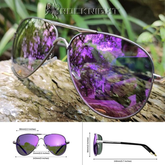 Polarized Aviator Sunglasses Metal UV400 UV Protection for Men Women Outdoor - Picture 3 of 7